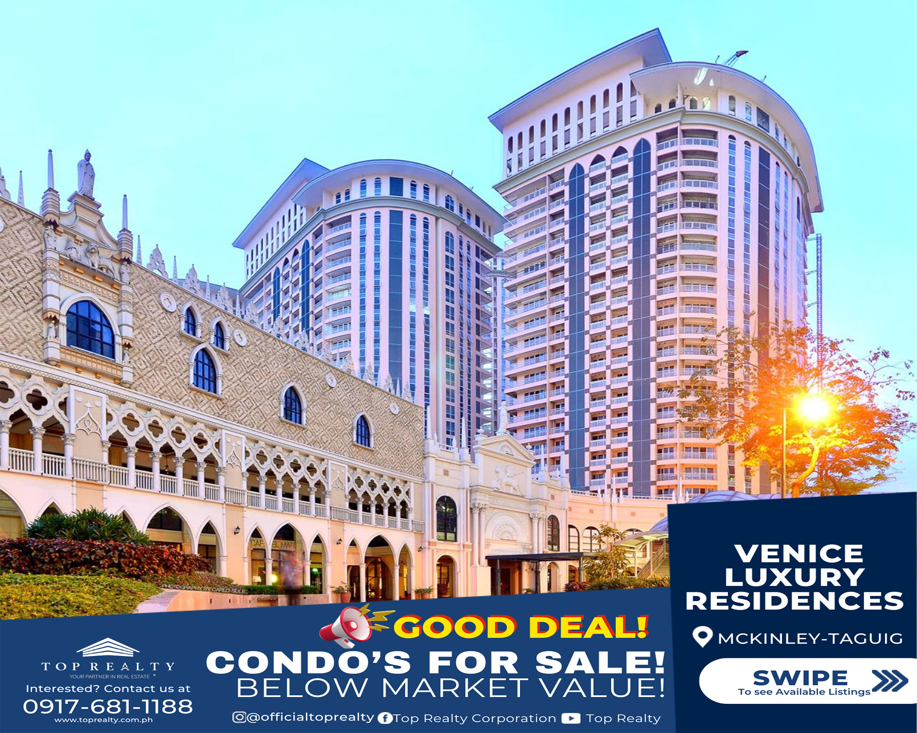 For Sale: Condo in Mckinley Hill, Taguig City at Venice Luxury Residences, 📣BELOW MARKET VALUE! 🔔