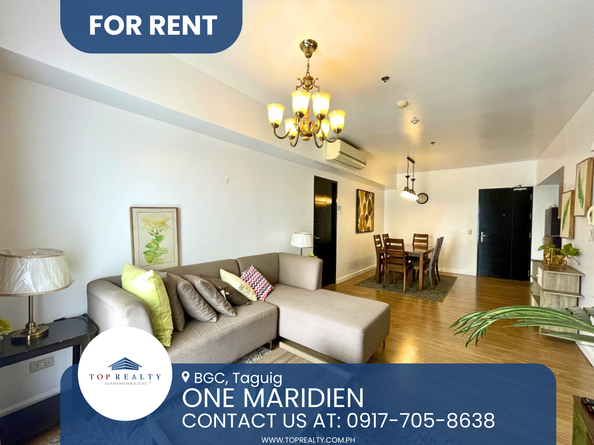 3BR Condo for Rent in One Maridien, BGC, Taguig City